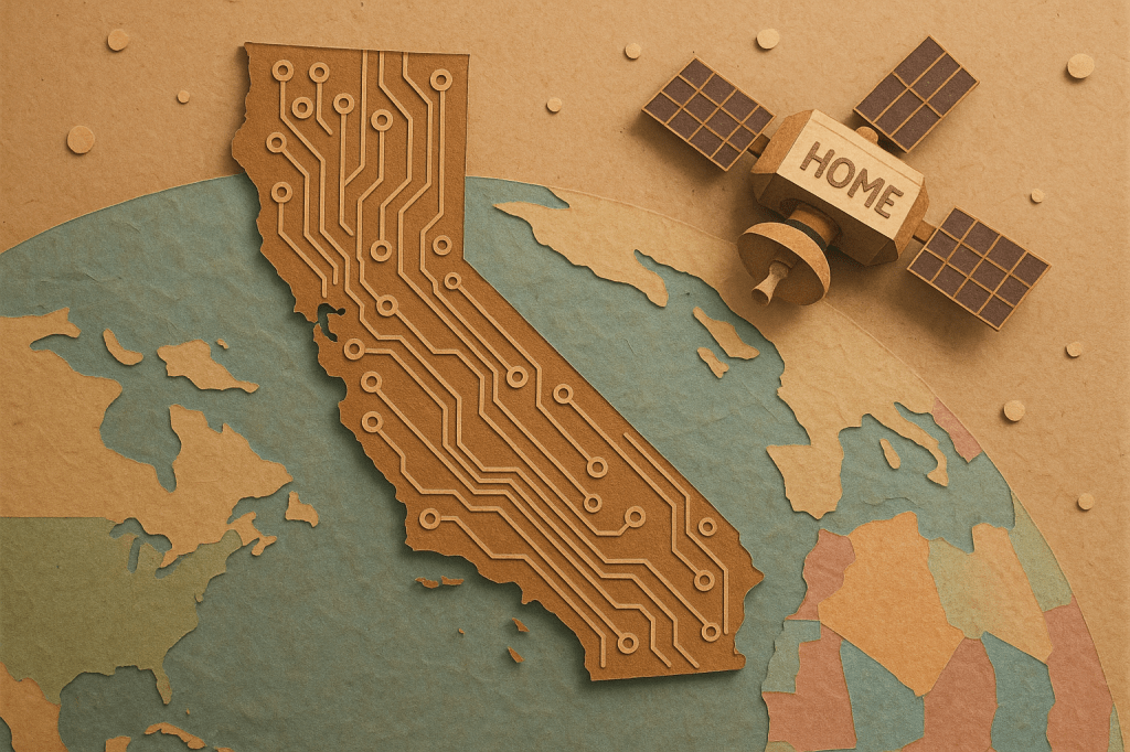 home as a mobile concept, paper arts, generated with Sora